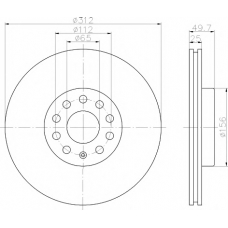 8DD 355 109-521 HELLA PAGID Тормозной диск