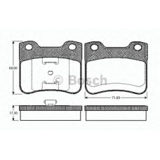 0 986 TB2 129 BOSCH Комплект тормозных колодок, дисковый тормоз