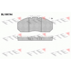 BL1867A4 FTE Комплект тормозных колодок, дисковый тормоз