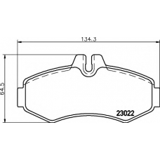 8DB 355 008-631 HELLA Комплект тормозных колодок, дисковый тормоз