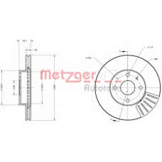 6110270 METZGER Тормозной диск