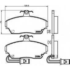 8DB 355 006-321 HELLA Комплект тормозных колодок, дисковый тормоз