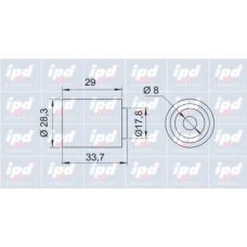 15-3211 IPD Паразитный / ведущий ролик, зубчатый ремень