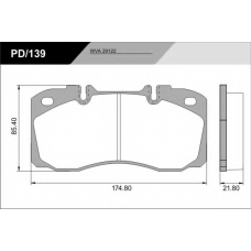 PD/139_HD PRO FRAS-LE Комплект тормозных колодок, дисковый тормоз