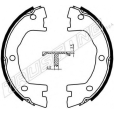 034.120 TRUSTING Комплект тормозных колодок, стояночная тормозная с