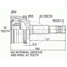OJ-0153 InterParts Шарнирный комплект, приводной вал
