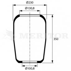 MLF8205 MERITOR Кожух пневматической рессоры