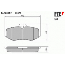 BL1680A2 FTE Комплект тормозных колодок, дисковый тормоз