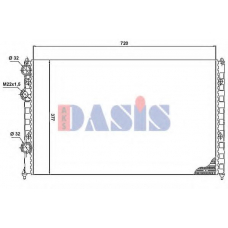 041910N AKS DASIS Радиатор, охлаждение двигателя
