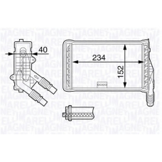 350218337000 MAGNETI MARELLI Теплообменник, отопление салона