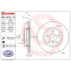 09.C410.13 BREMBO Тормозной диск