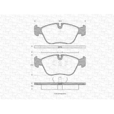 363702160594 MAGNETI MARELLI Комплект тормозных колодок, дисковый тормоз