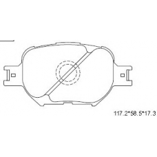 KD2607 ASIMCO Комплект тормозных колодок, дисковый тормоз