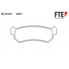 BL1913A1 FTE Комплект тормозных колодок, дисковый тормоз