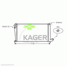 31-0170 KAGER Радиатор, охлаждение двигателя