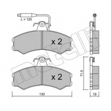 22-0031-0 METELLI Комплект тормозных колодок, дисковый тормоз