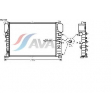MS2459 AVA Радиатор, охлаждение двигателя