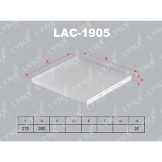 LAC1905 LYNX Lac-1905 фильтр салонный nissan murano(z51) 08] / teana(j32) 08]