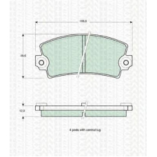 8110 15862 TRIDON Brake pads - rear