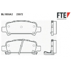 BL1855A2 FTE Комплект тормозных колодок, дисковый тормоз
