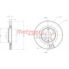 6110697 METZGER Тормозной диск