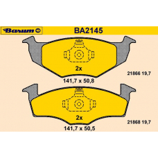 BA2145 BARUM Комплект тормозных колодок, дисковый тормоз