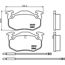 8DB 355 018-921 HELLA PAGID Комплект тормозных колодок, дисковый тормоз