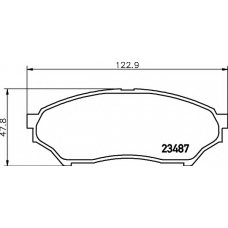 8DB 355 009-521 HELLA Комплект тормозных колодок, дисковый тормоз