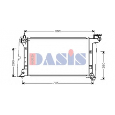 212031N AKS DASIS Радиатор, охлаждение двигателя