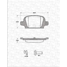 363702161272 MAGNETI MARELLI Комплект тормозных колодок, дисковый тормоз