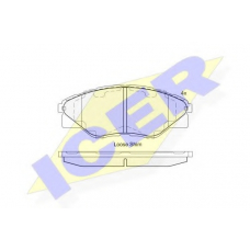 182066 ICER Комплект тормозных колодок, дисковый тормоз