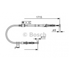 1 987 477 916 BOSCH Трос, стояночная тормозная система