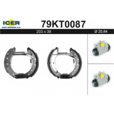 79KT0087 ICER Комплект тормозных колодок