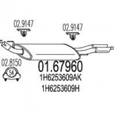 01.67960 MTS Глушитель выхлопных газов конечный