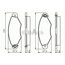 0 986 495 235 BOSCH Комплект тормозных колодок, дисковый тормоз