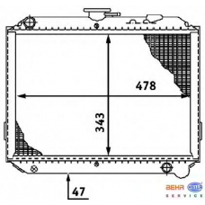 8MK 376 706-581 HELLA Радиатор, охлаждение двигателя