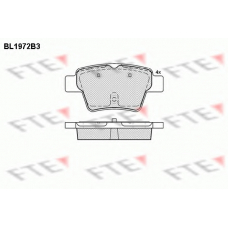 BL1972B3 FTE Комплект тормозных колодок, дисковый тормоз