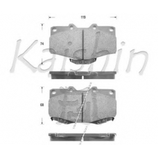 FK2082 KAISHIN Комплект тормозных колодок, дисковый тормоз