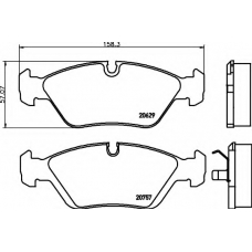 8DB 355 006-511 HELLA Комплект тормозных колодок, дисковый тормоз