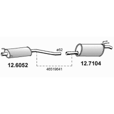 12.7104 ASSO Глушитель выхлопных газов конечный