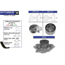 KH 159WP54 HUTCHINSON Водяной насос + комплект зубчатого ремня