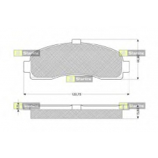 BD S189 STARLINE Комплект тормозных колодок, дисковый тормоз