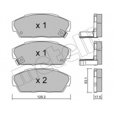 22-0171-0 METELLI Комплект тормозных колодок, дисковый тормоз