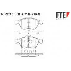 BL1882A2 FTE Комплект тормозных колодок, дисковый тормоз