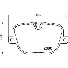 8DB 355 015-451 HELLA PAGID Комплект тормозных колодок, дисковый тормоз