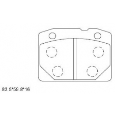 KD8706 ASIMCO Комплект тормозных колодок, дисковый тормоз