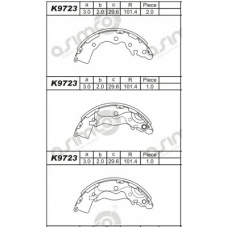 K9723 ASIMCO Комплект тормозных колодок