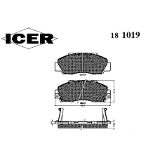 181019 ICER Комплект тормозных колодок, дисковый тормоз