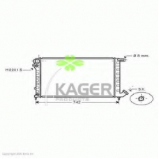 31-0187 KAGER Радиатор, охлаждение двигателя