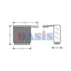 220019N AKS DASIS Испаритель, кондиционер